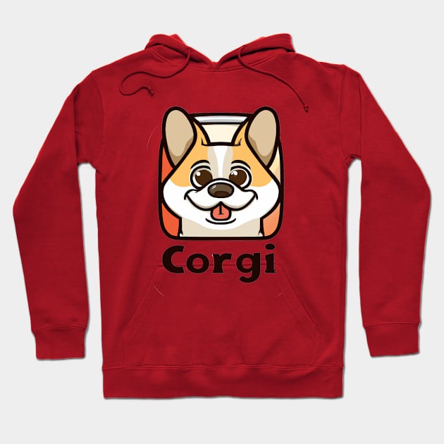 Corgi Logo Hoodie by Tropical Corgi's